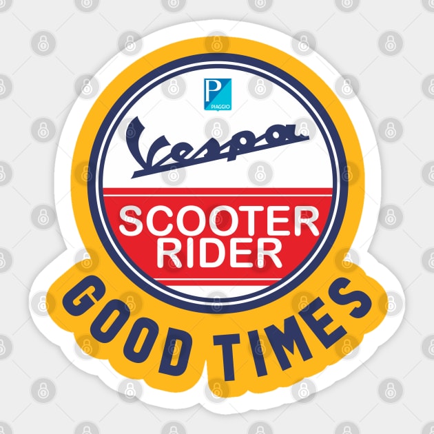 SCOOTER RIDER Sticker by vespatology